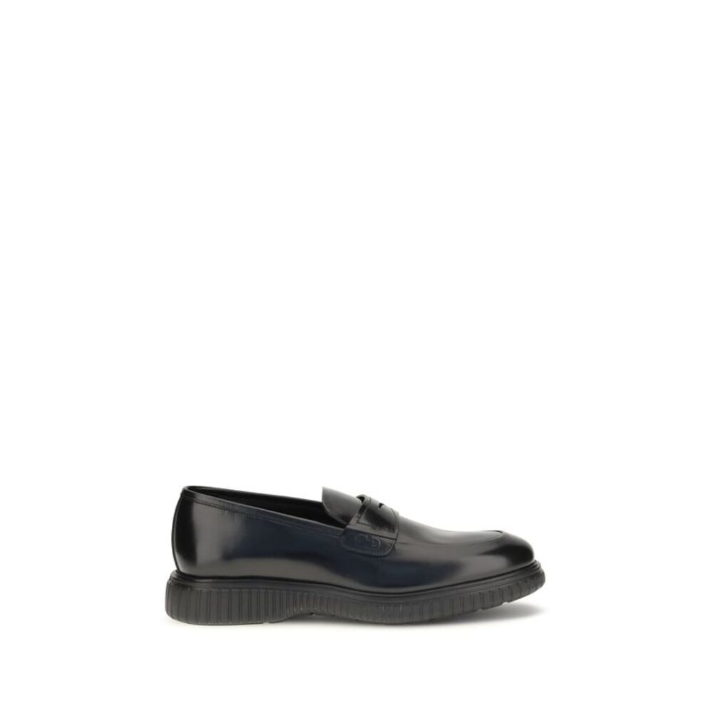 Ferragamo Men Brushed Calfskin Loafers